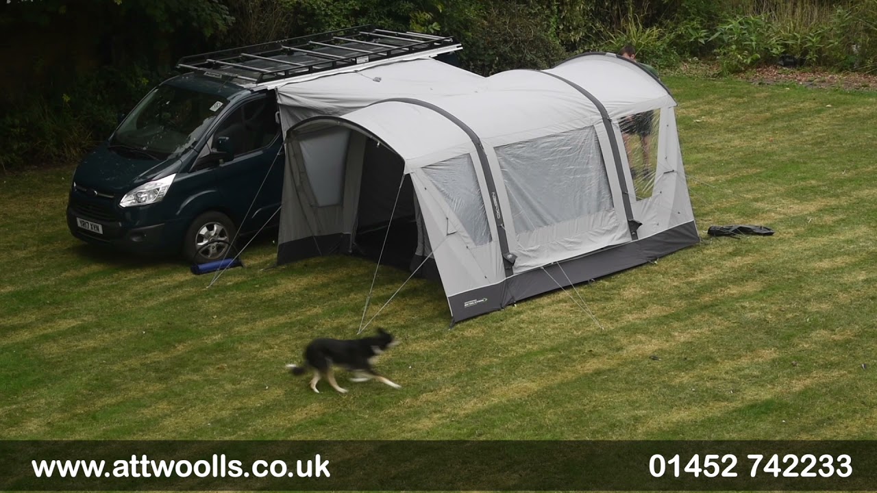 Outdoor Revolution Cayman Combo PC Air Awning Pitching & Packing (Real Time) Video