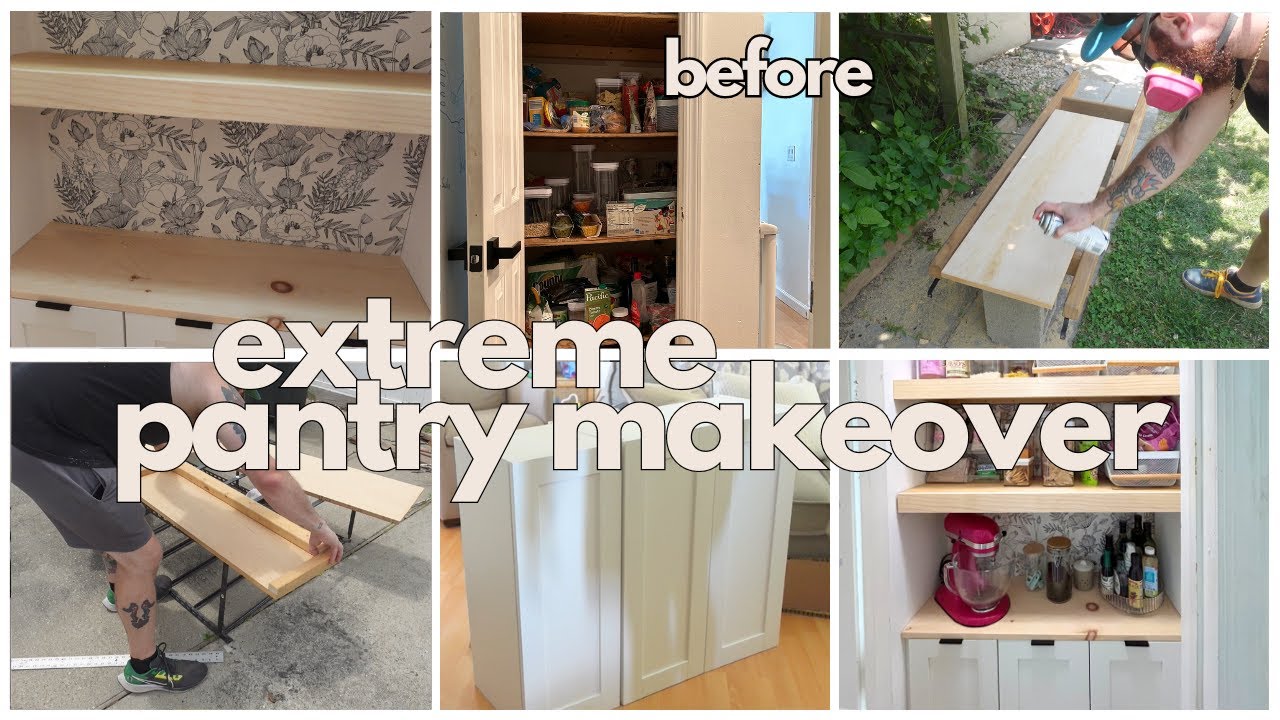 Extreme Pantry Makeover  | Affordable Small Pantry Remodel DIY 2024 | Organized Pantry | Homemaking