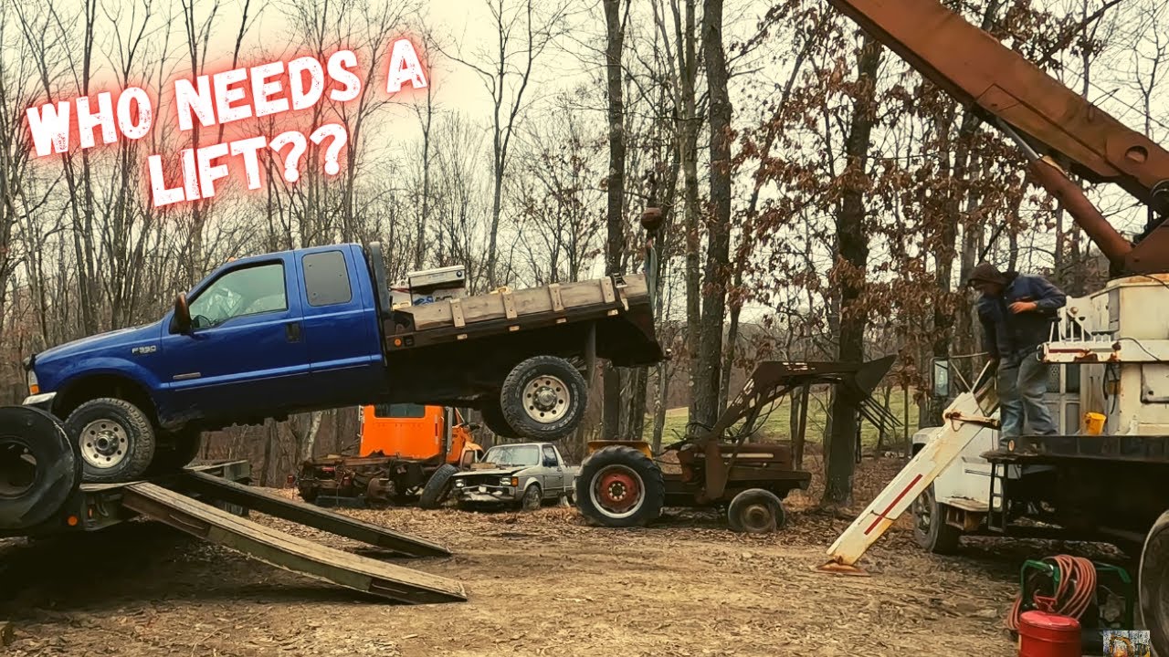 Using a CRANE to Undercoat my Vehicles! (Don't try at home)