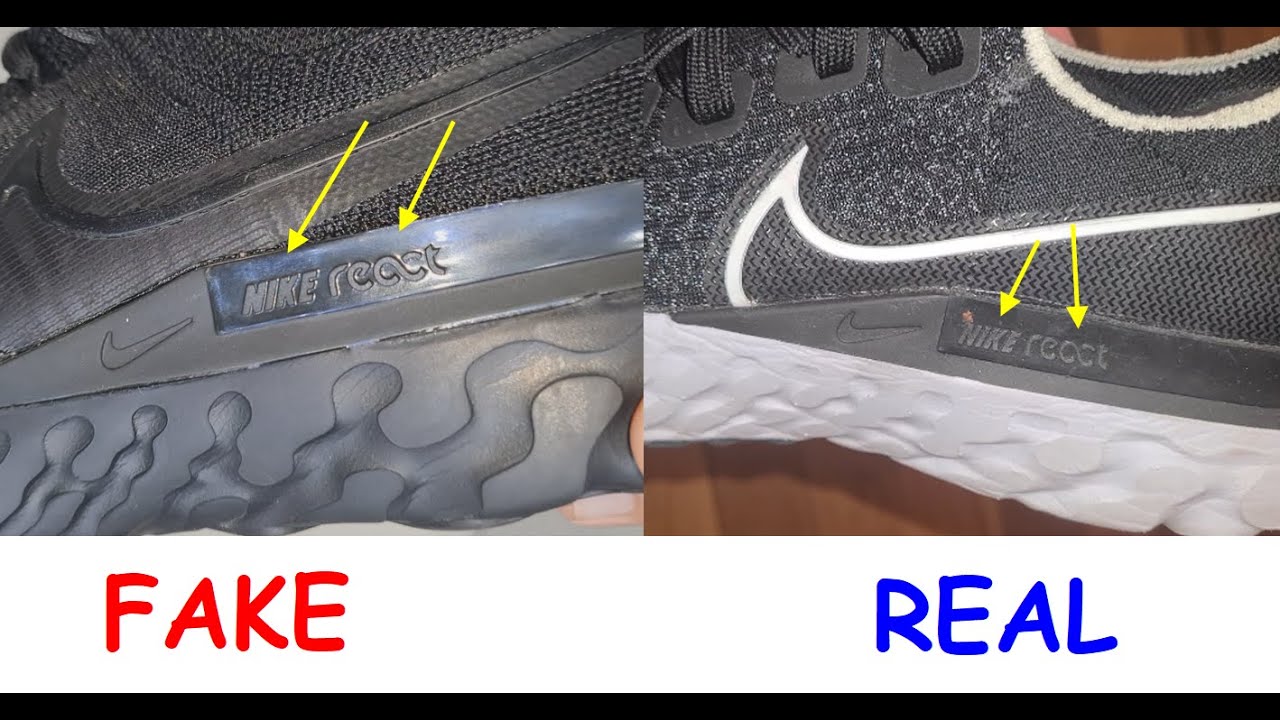 Nike React Infinty real vs fake. How to spot fake Nike React sneakers