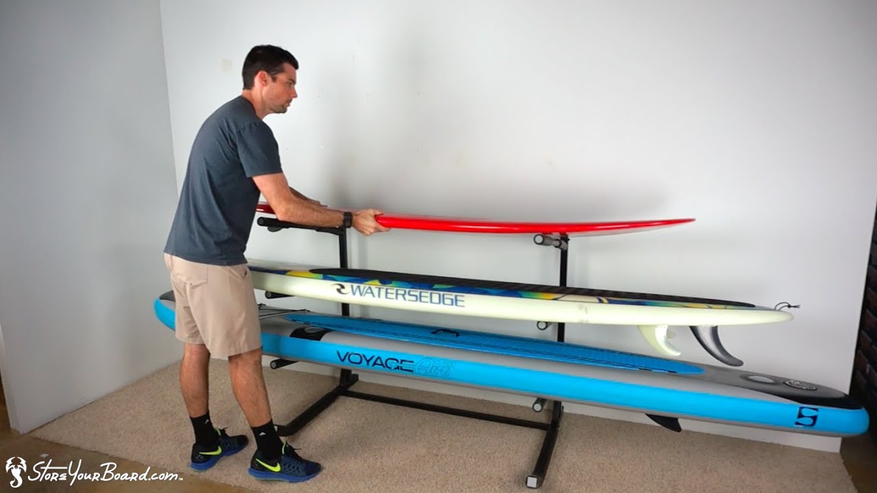 Freestanding Stand Up Paddleboard Floor Rack | StoreYourBoard