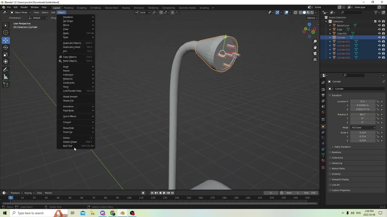 Blender bathroom tutorial (Part 2) Bath's