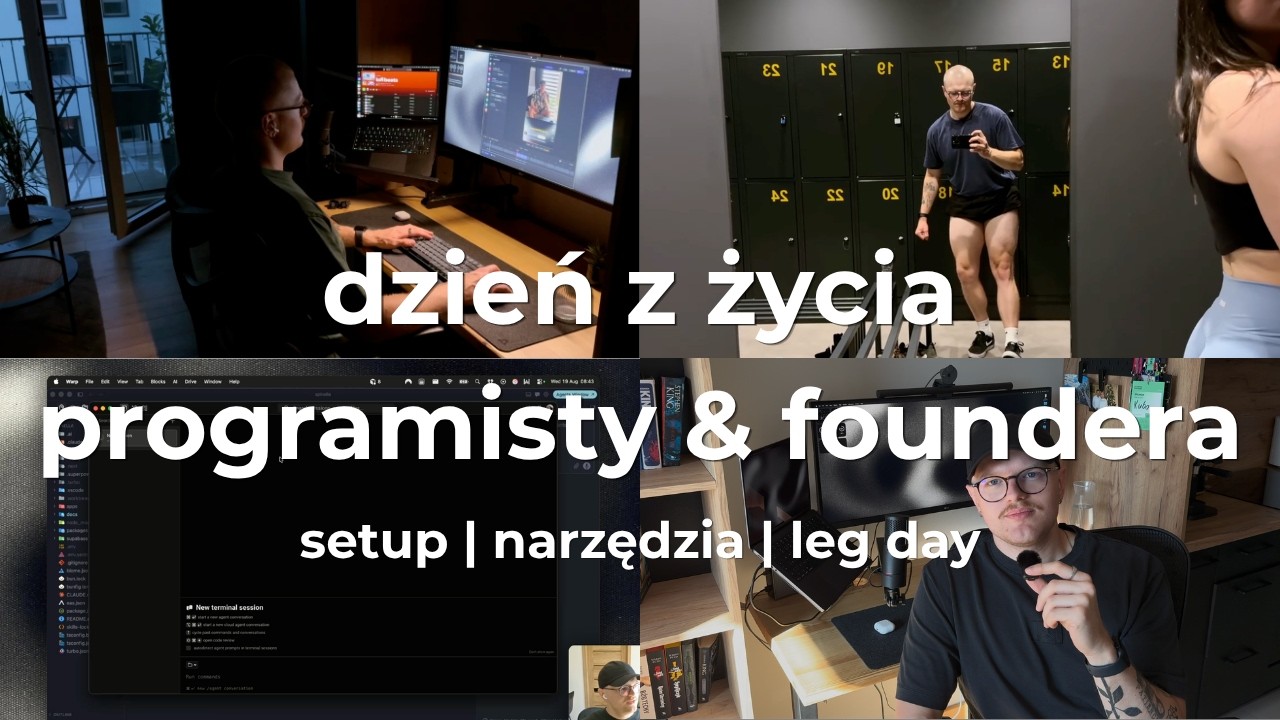 dzień z życia programisty - m&oacute;j setup, narzędzia AI i leg day