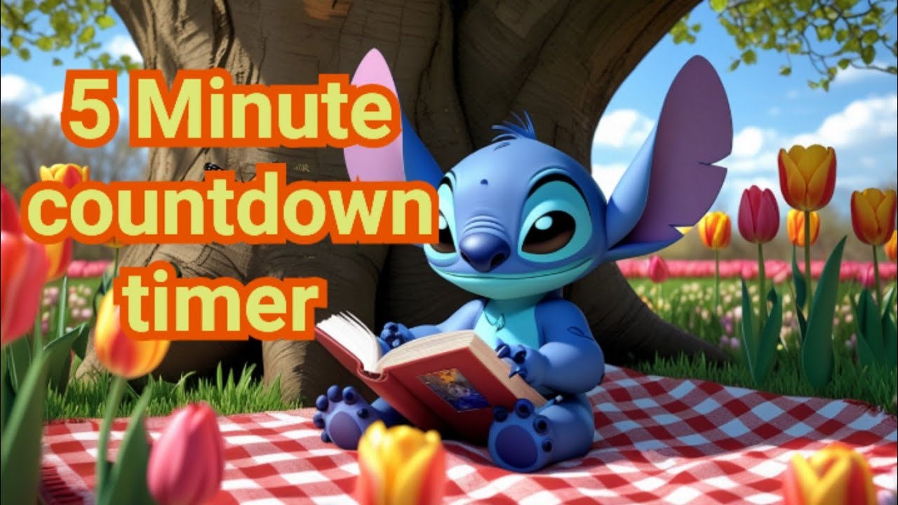 Relax and Learn with Stitch! 5-Minute Countdown Timer with Chill Music