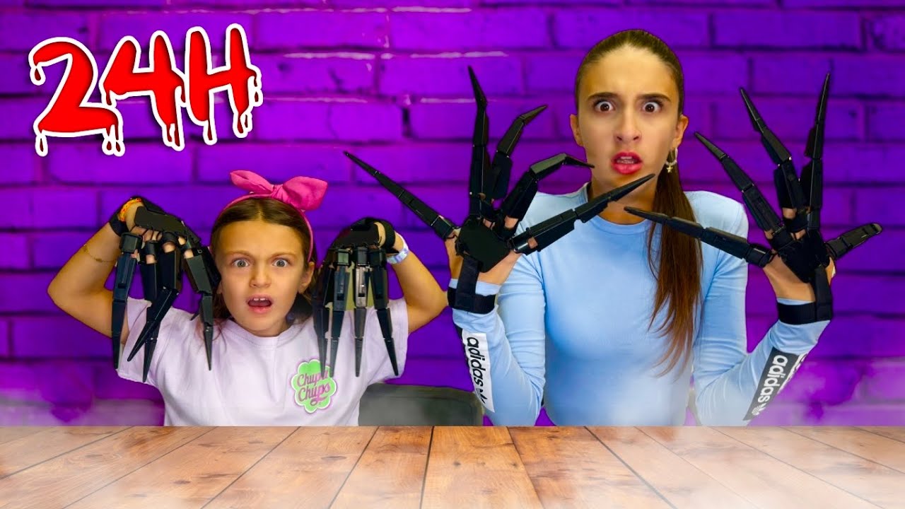 CHALLENGE di HALLOWEEN TRASCORRIAMO 24 ORE con gli ARTIGLI &bull;Episodio 2&bull;