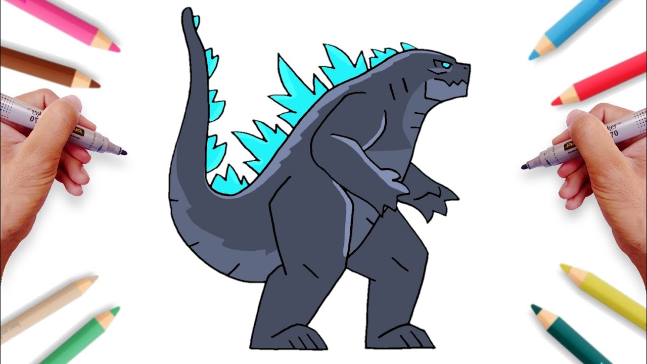 How to Draw Godzilla Step-by-step Easy | Godzilla