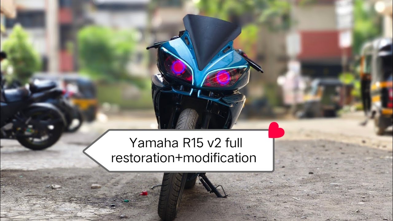 Yamaha R15 V2 full restoration and modification @akash bike doctor🛵🏍️ R15 v2 vs R15 v4 looking likes ♥️
