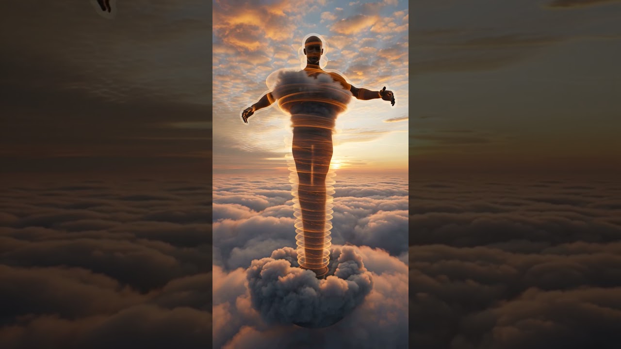 "Humanoid Tornado Absorbs Cloud | Hyper-Realistic 4K Sky Scene 🌩️☁️"