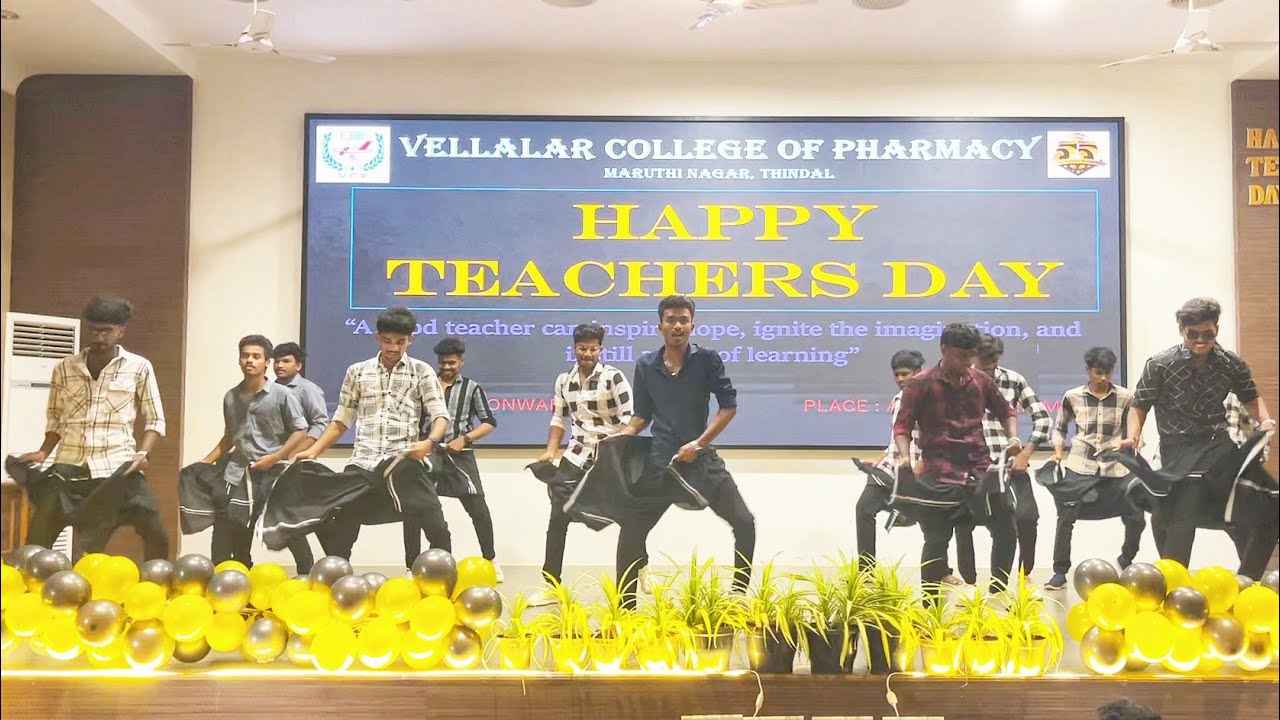 TEACHER's DAY CELEBRATION//dance performance⚡//vellalar college of pharmacy/virumandi brothers💥/2025