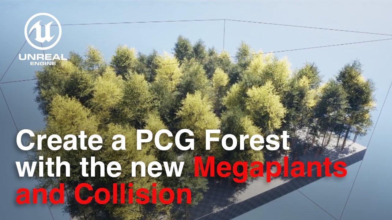 Create a PCG forest with the new Megaplants and Collision in Unreal Engine 5