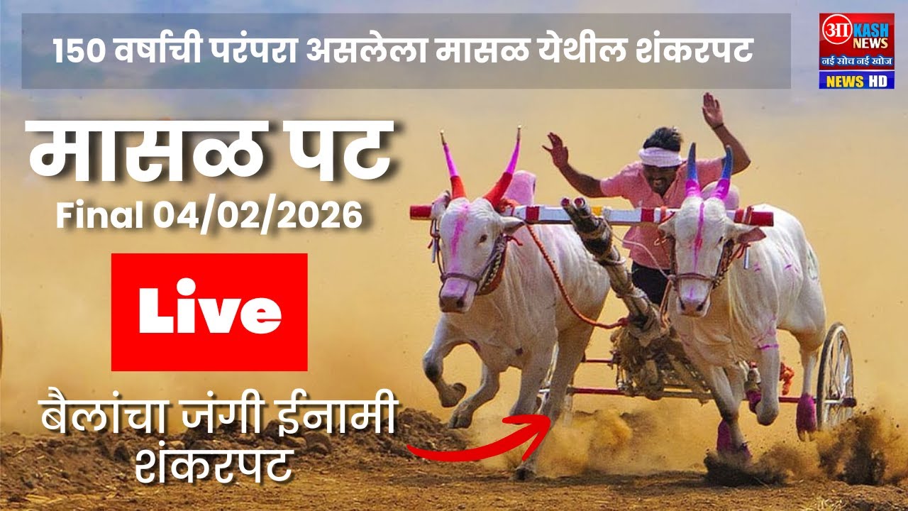 🔴LIVE -  Masal Pat | फायनल मासळ शंकरपट लाईव्ह 2026 | Akash News