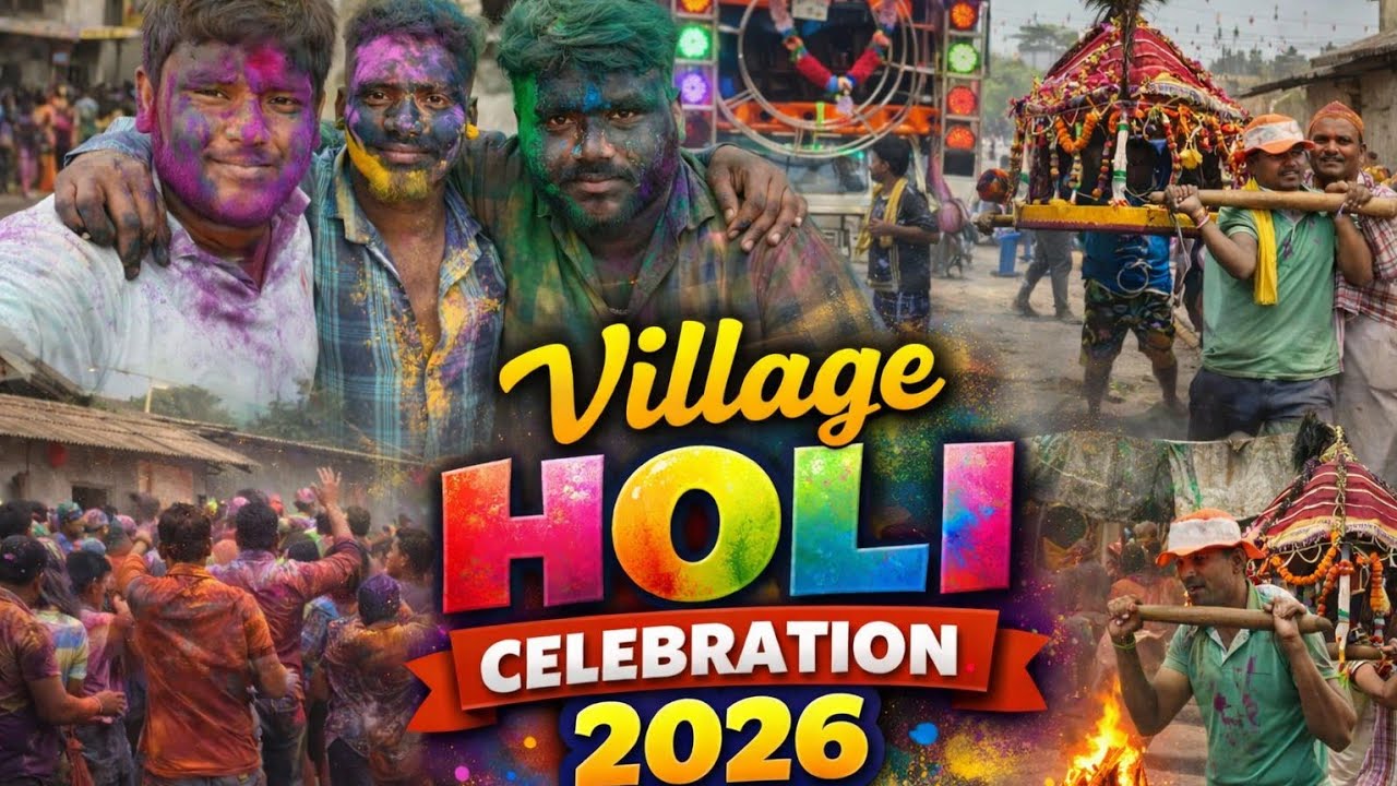 Village Holi Celebration 2026 🌈 | Real Desi Holi in Our Village | Gaon Ki Holi volgs|| #volgs#Holi 
