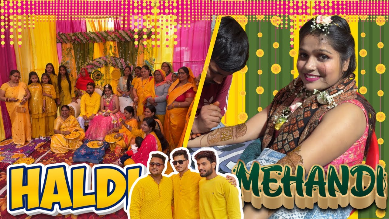 Haldi mehndi function 😍