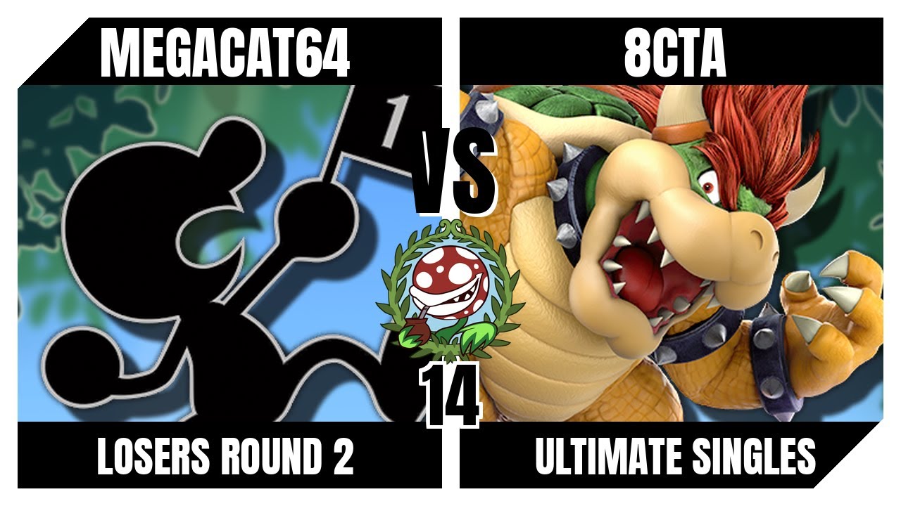Piranha Garden 14 Losers Round 2 - MegaCat64 (Mr. Game  Watch) Vs. 8cta (Bowser) Smash Ultimate
