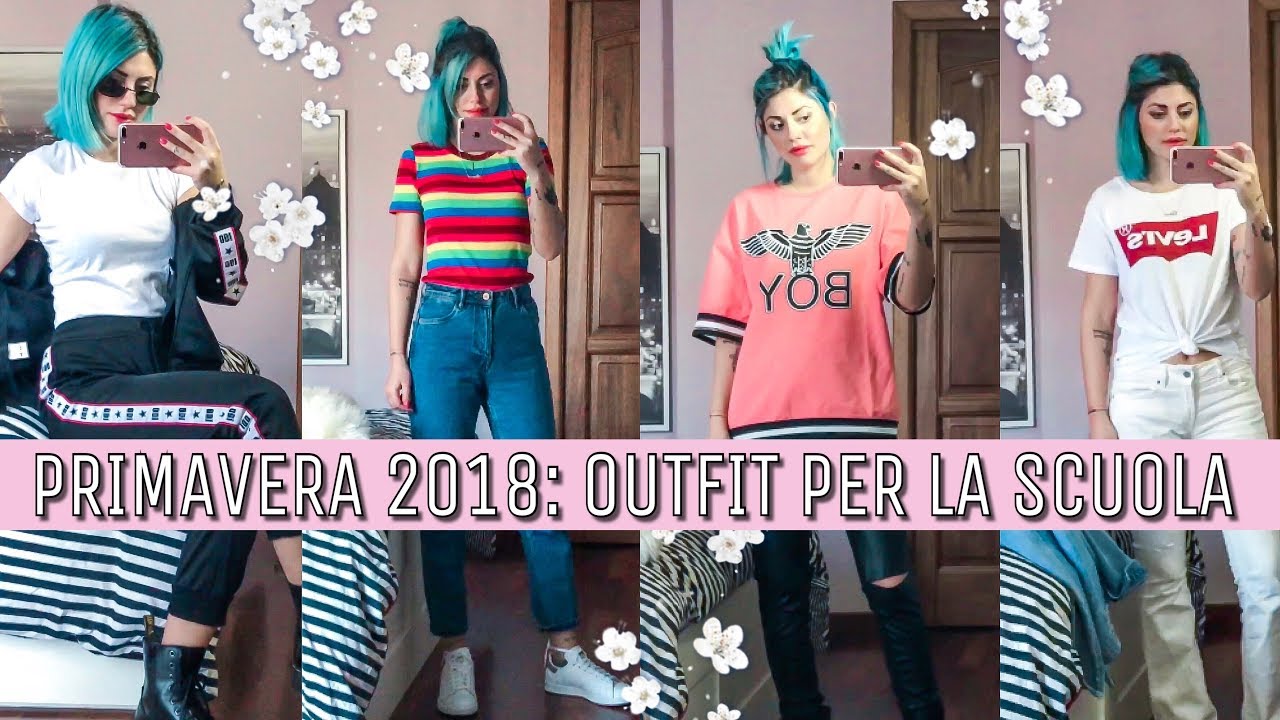 MODA PRIMAVERA 2018: Outfit tumblr per la scuola 👽