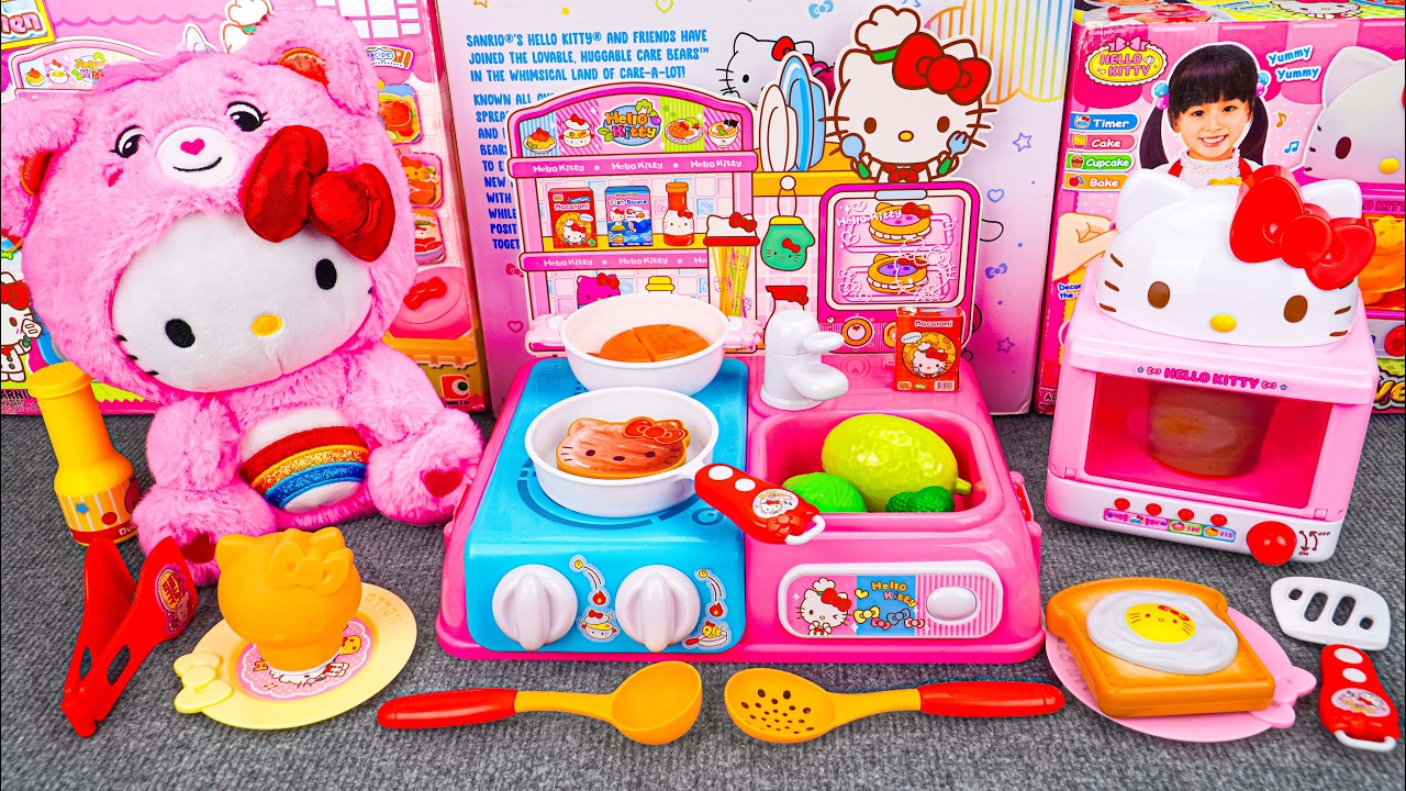 128 Mins Satisfying Unboxing Pink Bunny Kitchen Cooking Playset, Cooking Toys Collection Review