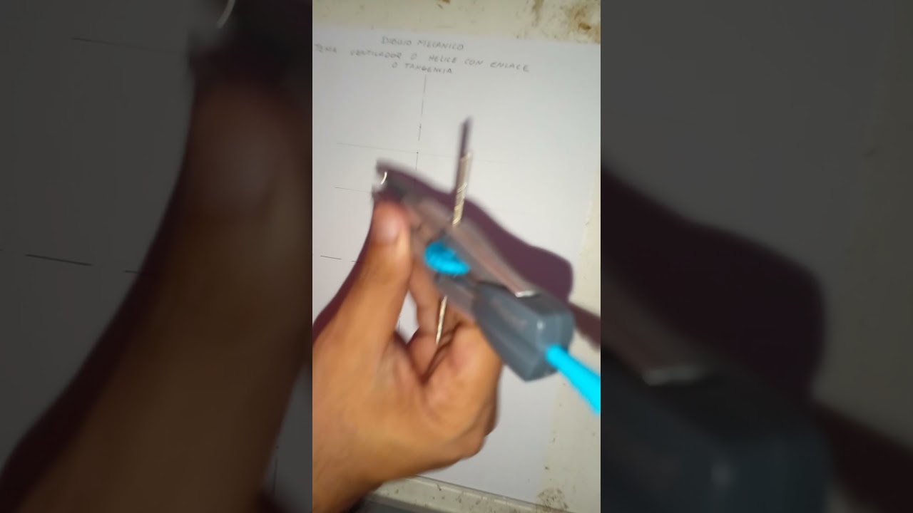Dibujo mecanico, Ventilador o helice con enlace o tangencia.