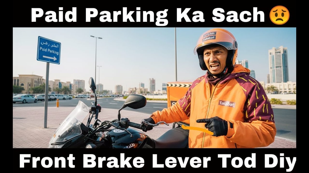 Paid Parking Ka Sach 😡 Meri Bike Ka Front Brake Lever Tod Diya