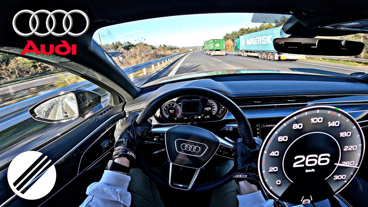 2025 Audi A8 D5 60 TFSIe TOP SPEED DRIVE ON GERMAN AUTOBAHN 🏎