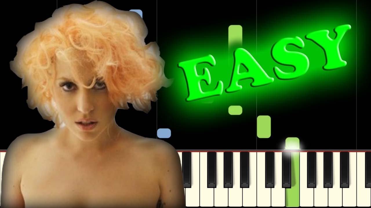 LADY GAGA - BAD ROMANCE - Easy Piano Tutorial