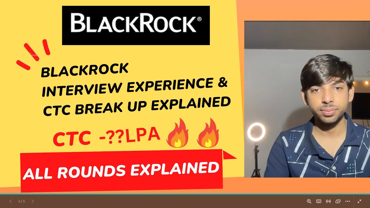 BlackRock Interview Experience | CTC Break UP | Work Culture | Analyst Role in BlackRole 2024