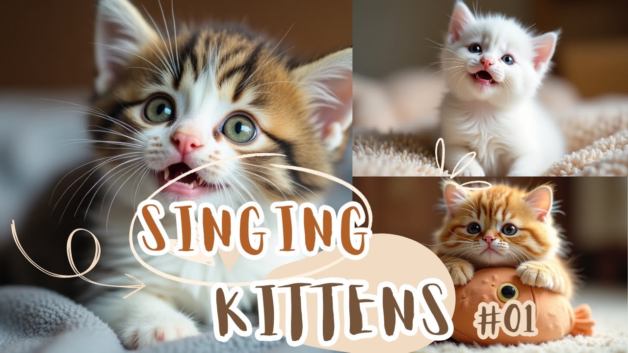 🎤🐱Tiny Singers 🎶 Fluffy Kittens with Adorable Voices