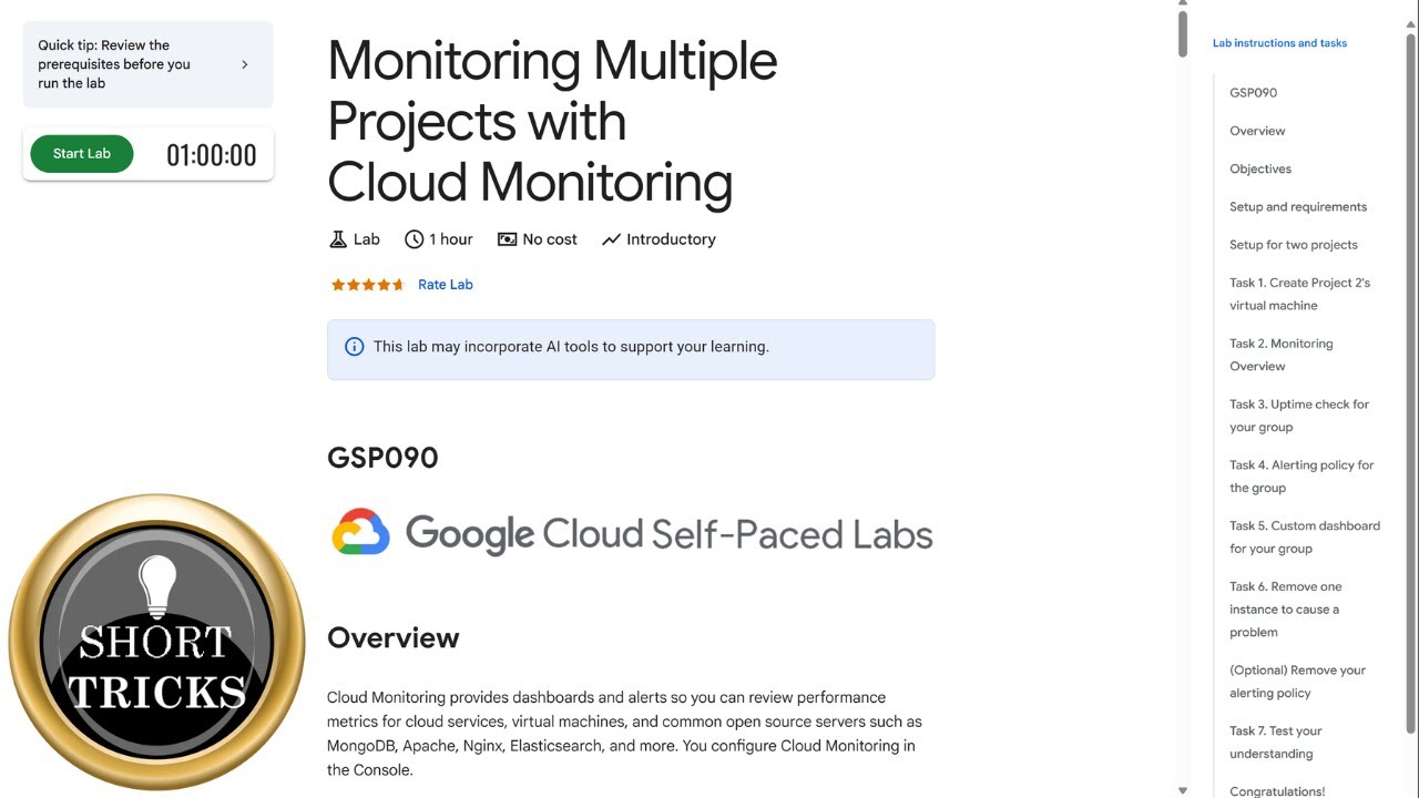 Monitoring Multiple Projects with Cloud Monitoring | #GSP090 | #qwiklabs | #arcade | #solution