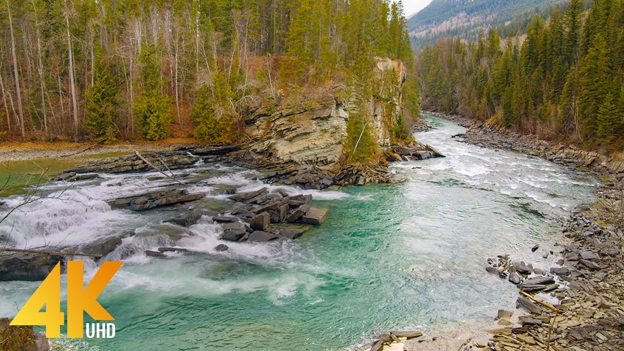 4K Best Scenic Nature Places of Canada - Stunning Rivers - Relax Video with Nature Sounds - Part #1