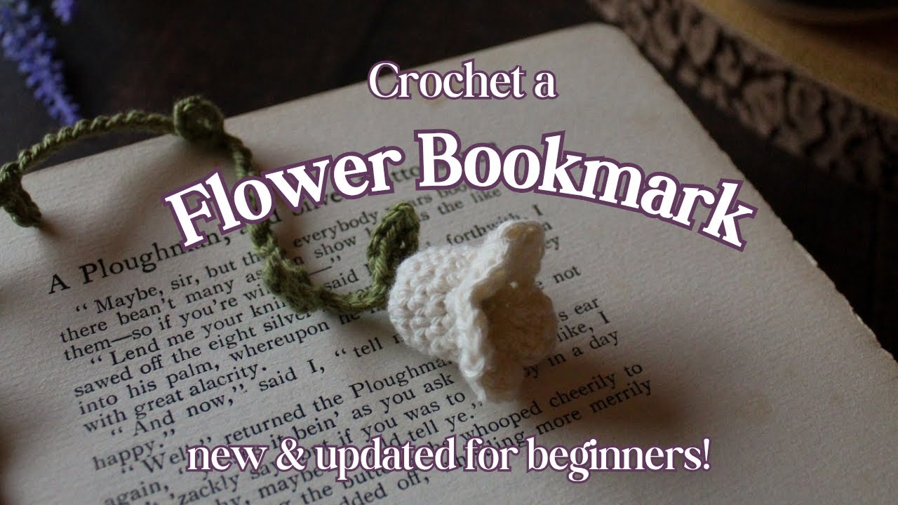 How to Crochet a Flower Bookmark (the BEST beginner project!)