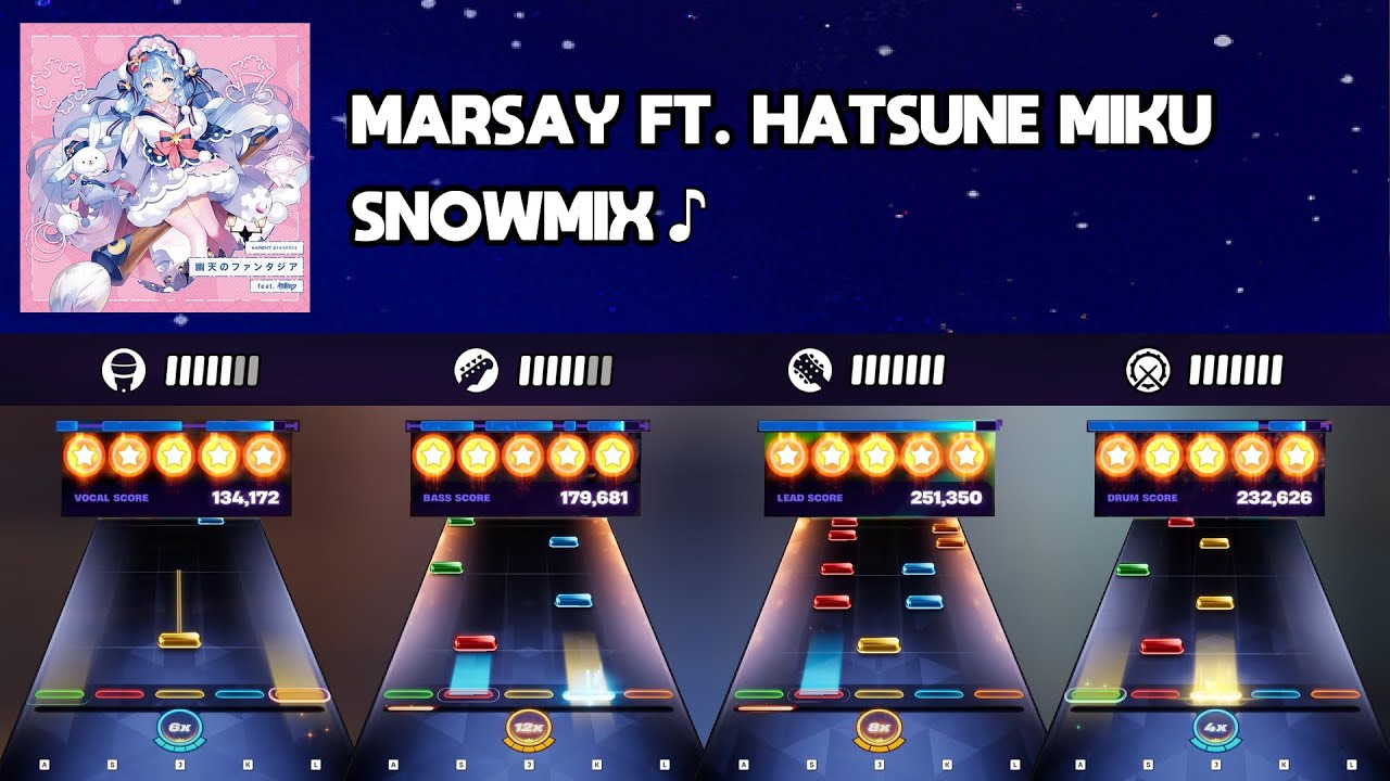 [Fortnite Festival] Marsay ft. Hatsune Miku - SnowMix♪ || All Instruments Expert 100%