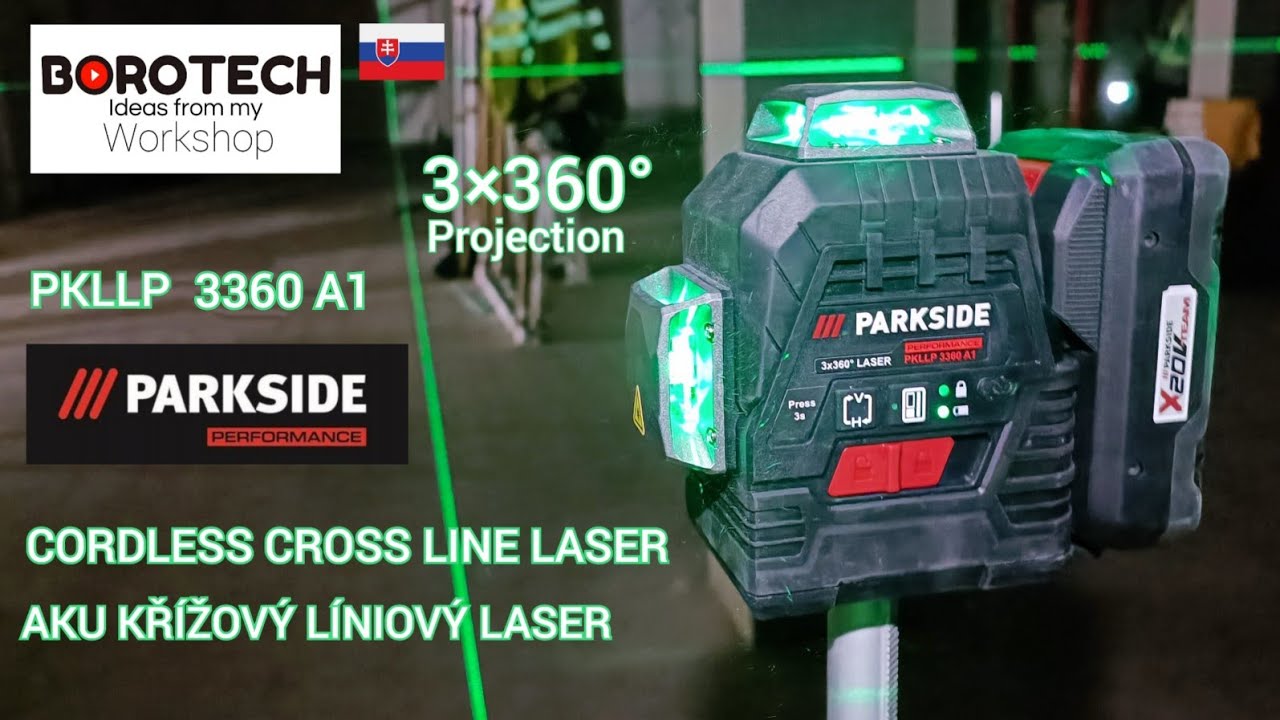 # 219 - PARKSIDE PERFORMANCE PKLLP 3360 A1 зеленая линия лазера 3×360°