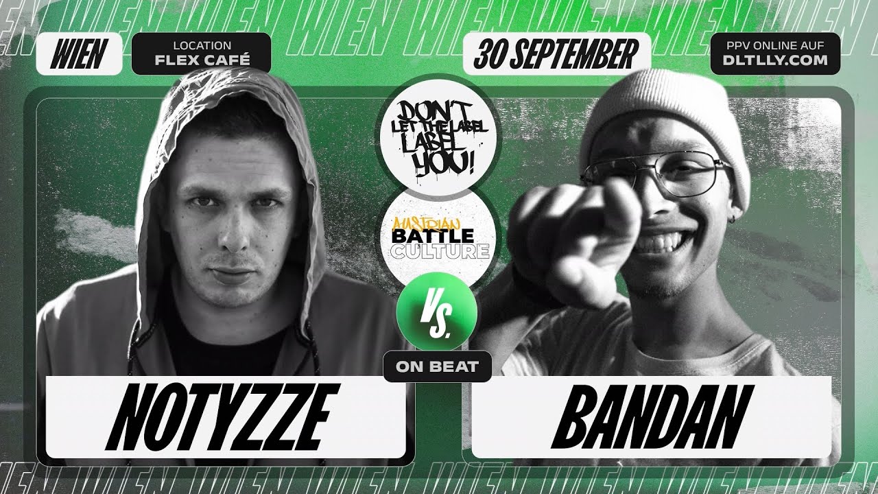 Notyzze vs BanDan ⎪ On Beat Rap Battle @ Wien ⎪ DLTLLY