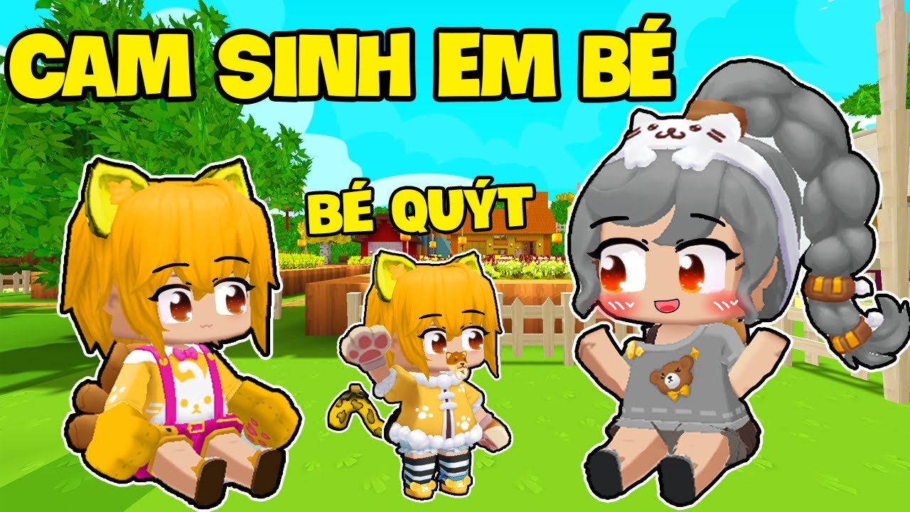 SAMMY BẤT NGỜ KHI BÉ CAM SINH EM BÉ TRONG LÀNG HERO TEAM MINI WORLD | PHONG CẬN 24H CHĂM SÓC BÉ QUÝT