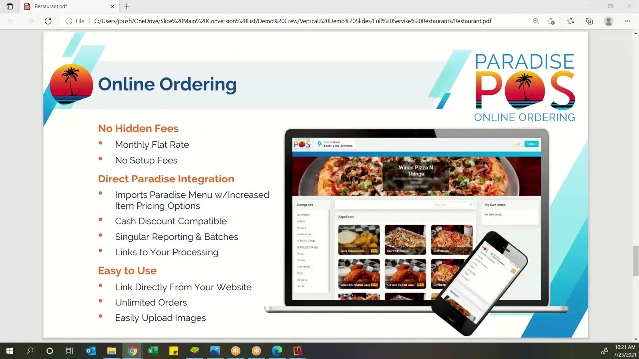 Restaurant Overview Paradise POS Demo with Jason