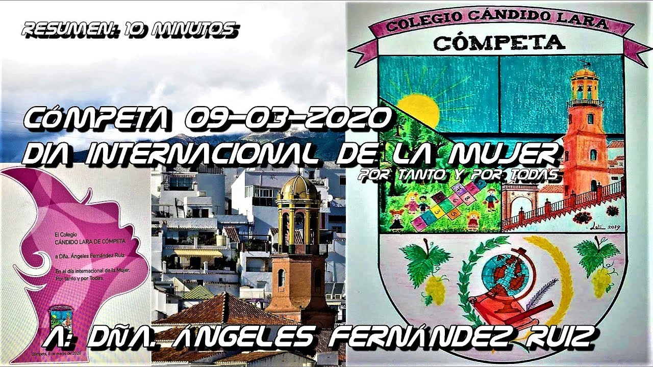 Colegio Cándido Lara  de Cómpeta. Dia internacional de la Mujer .9 de Marzo de 2020.