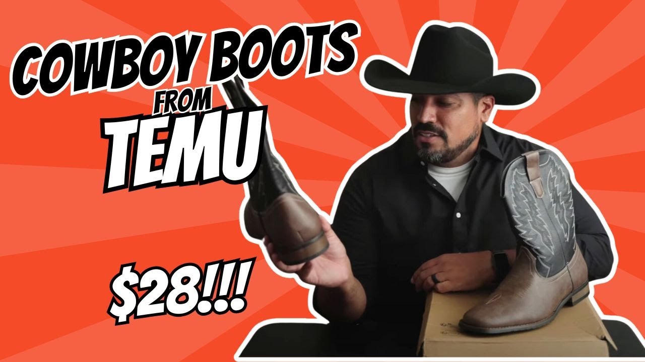 Temu Cowboy Western Boots