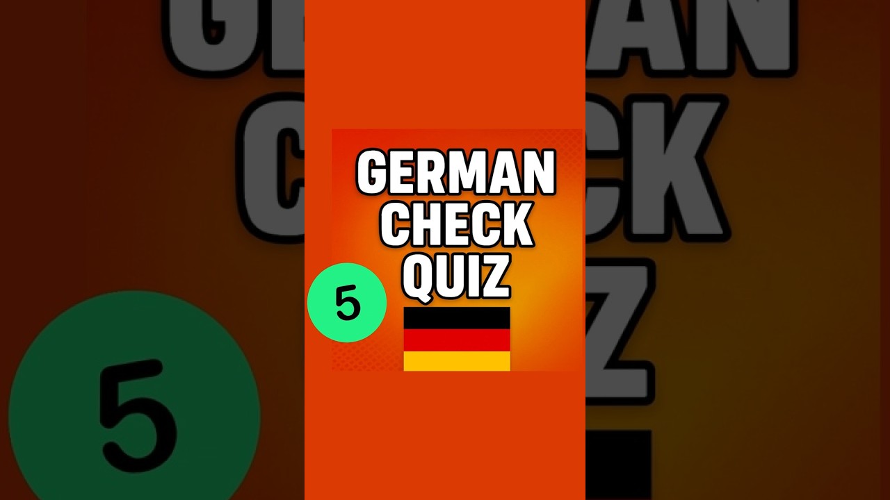 German Check #5  #shorts #deutschquiz #germangrammar #deutschlernenmitspa&szlig;