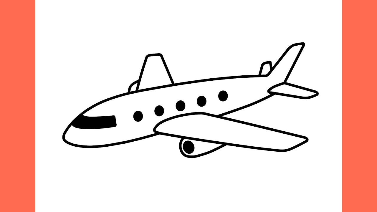 How to draw an AIRPLANE step by step / drawing plane easy