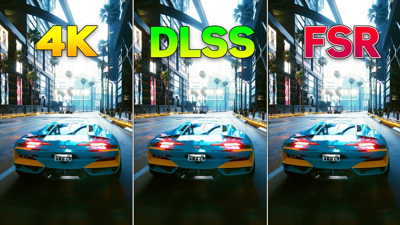 Cyberpunk 2077 : FSR 2.1 vs DLSS vs Native 4K