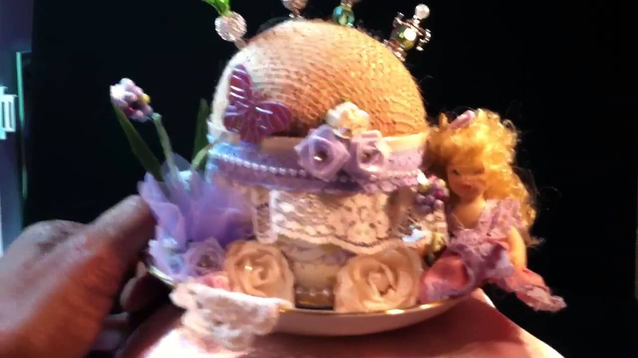 Altered Tea Cup Pin Cushion
