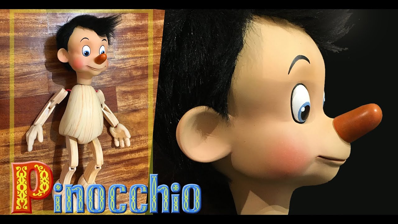 Pinocchio,  Making of,  Disney, head sculpt and paint, puppet no2, commission from Spain, no edit