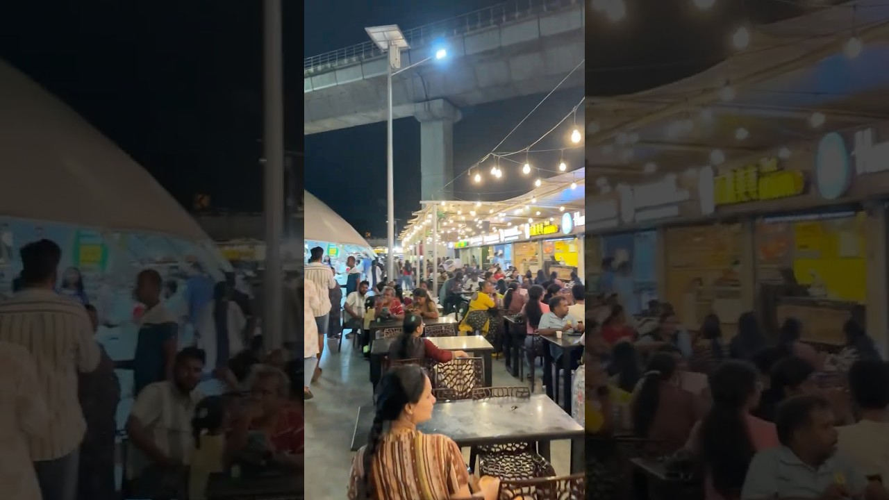 💥Kathipara Urban Square- Food Street +Metro +Flight +DJ +Park and Play area  