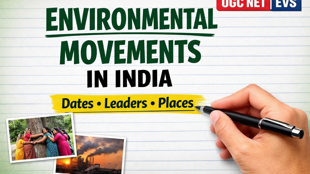 Environmental Movements in India | Important Dates, Leaders & Places | EVS | UGC NET 2026