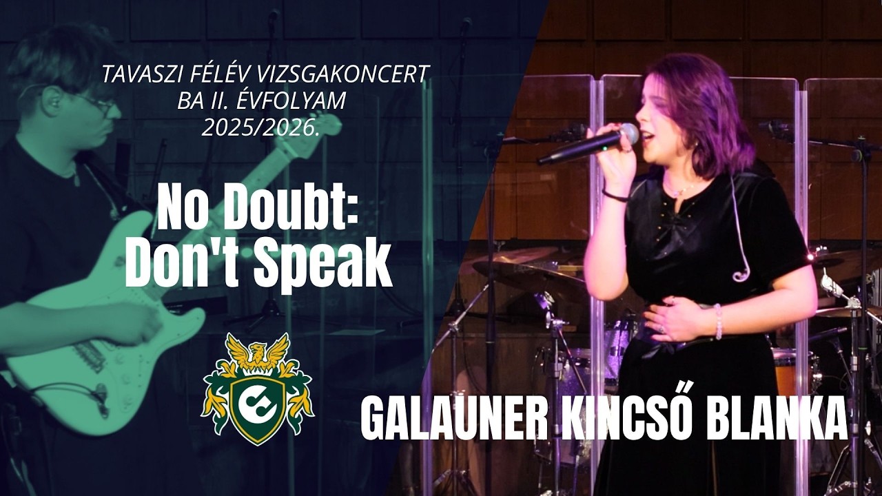 Don't Speak | Kortárs Könnyűzene BA 2025