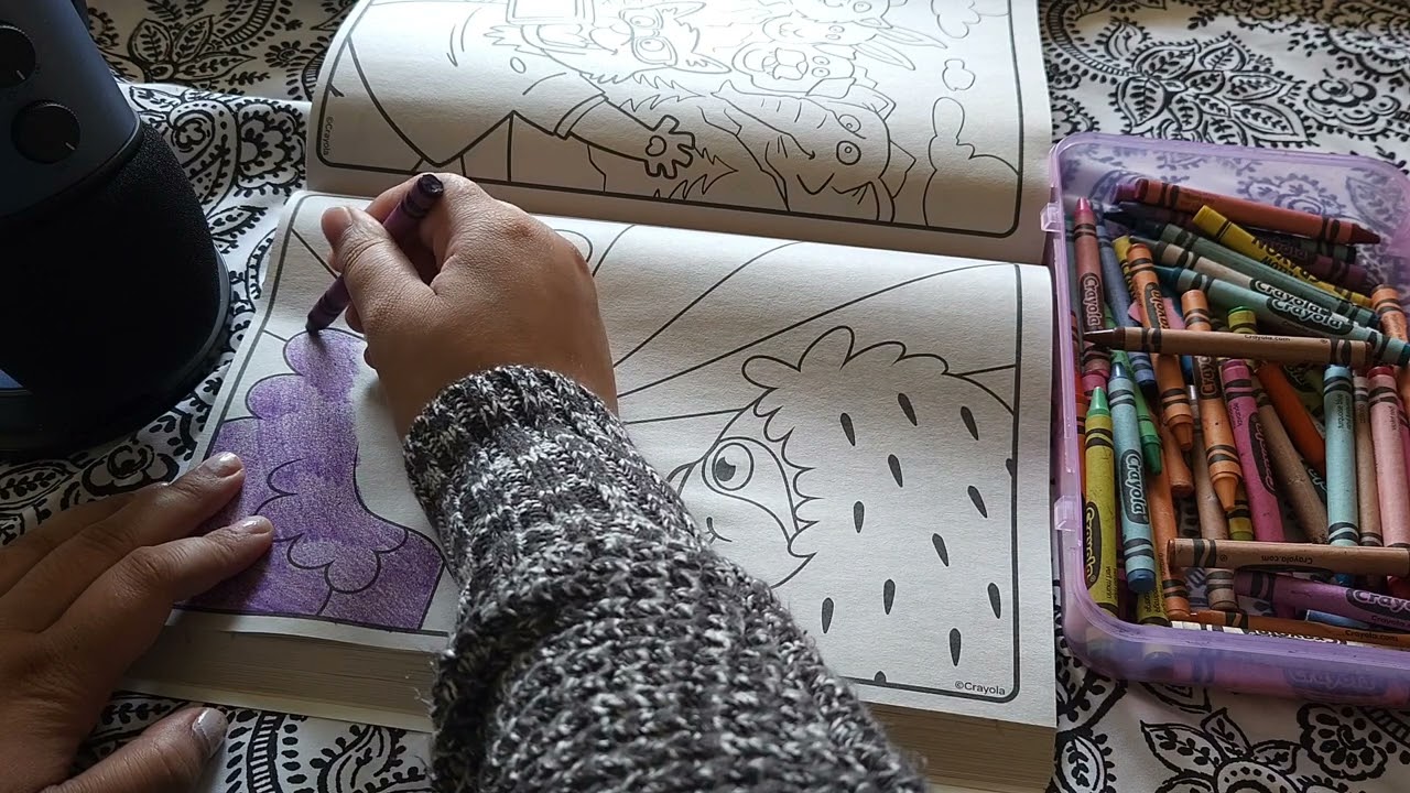 ASMR | Coloring in coloring book