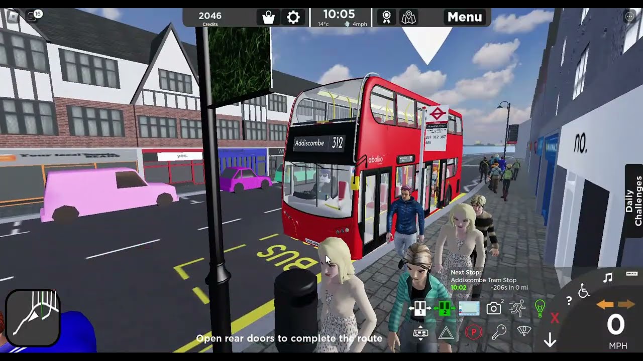 [Roblox] Croydon V1.2 : 312 to Addiscombe in Alexander Dennis Enviro 400 Hybrid