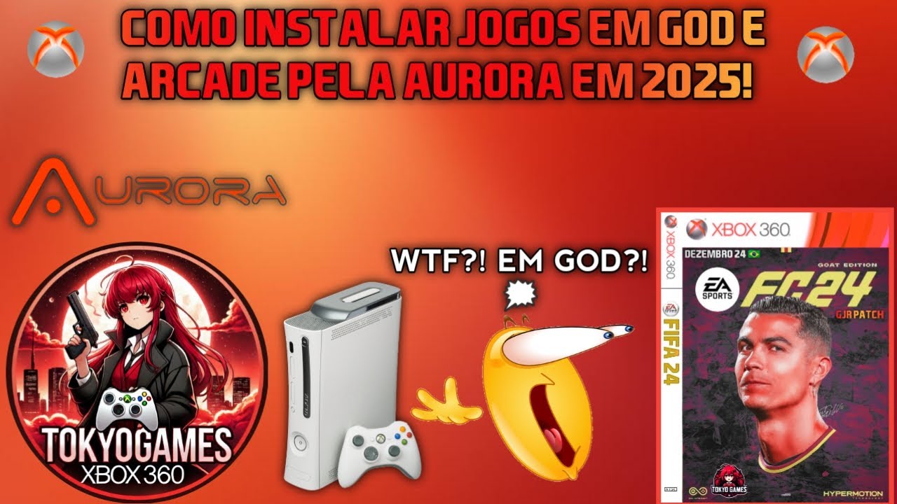 COMO INSTALAR JOGOS EM GOD E ARCADE DIRETO NA AURORA NO SEU XBOX 360 RGH EM 2025!