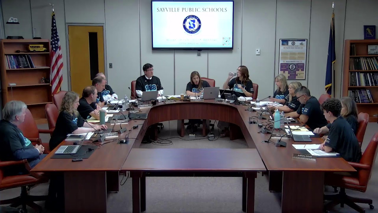 Sayville BOE Business Meeting September 11, 2025-Administration Building