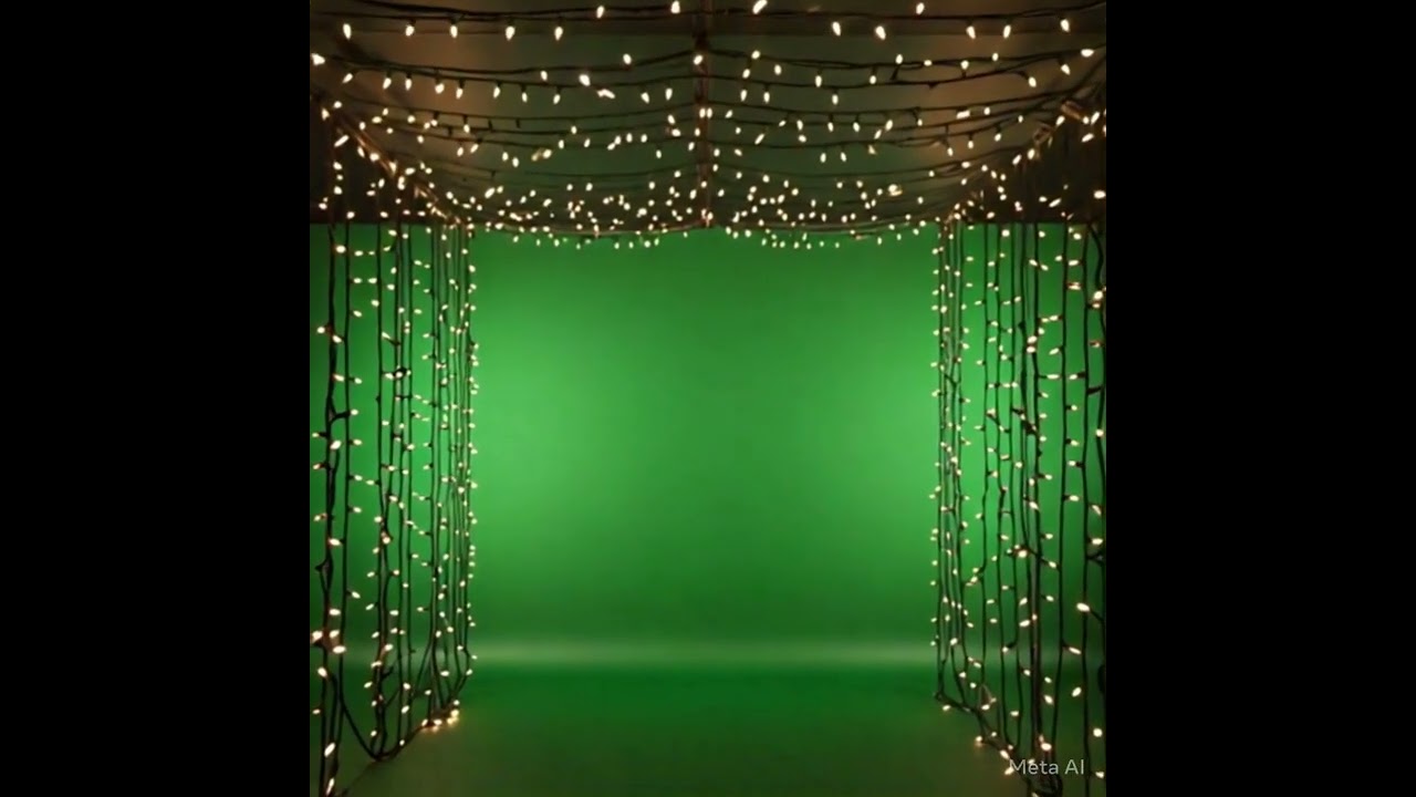 Christmas lights green screen 1