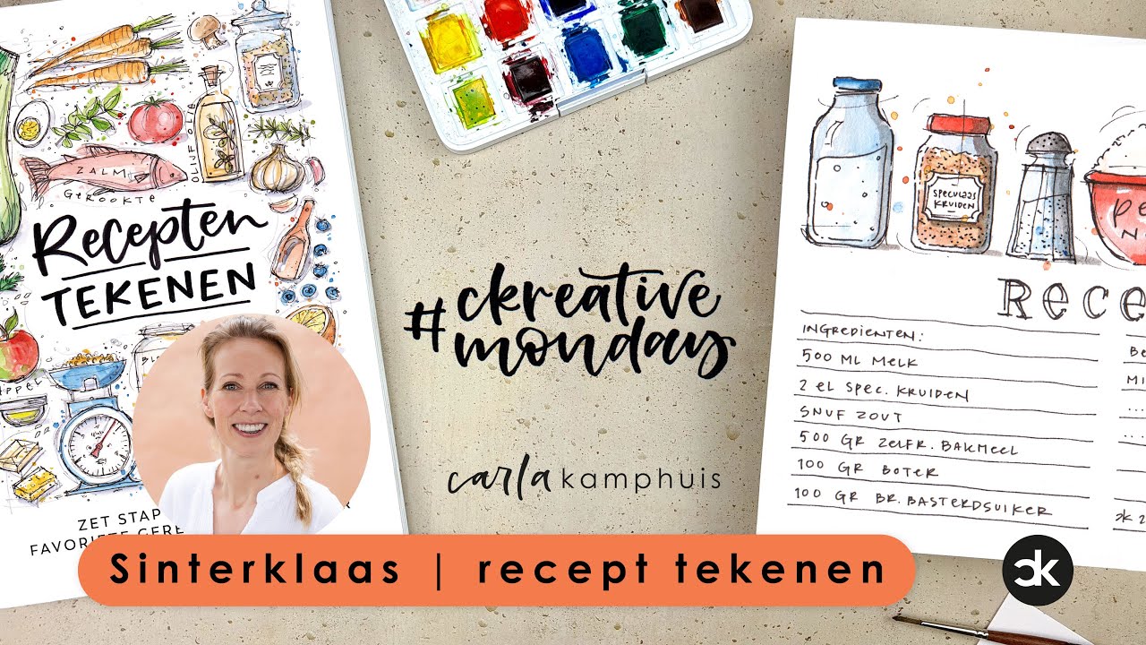 RECEPTEN TEKENEN - PEPERNOTEN - #ckreativemonday Live! Tutorial 27 november 2023